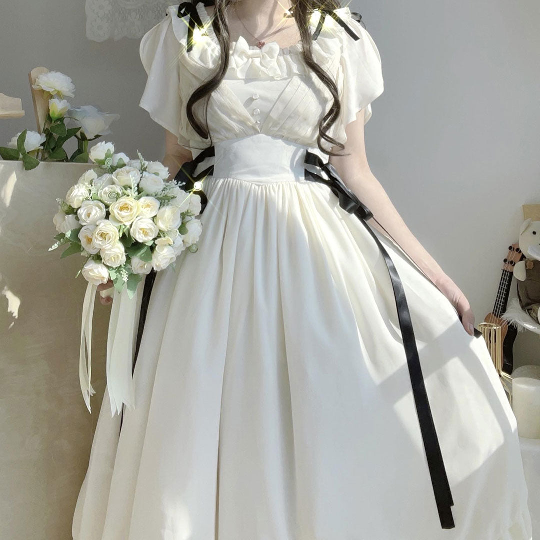Bow Lace Dress SE22704 – SANRENSE