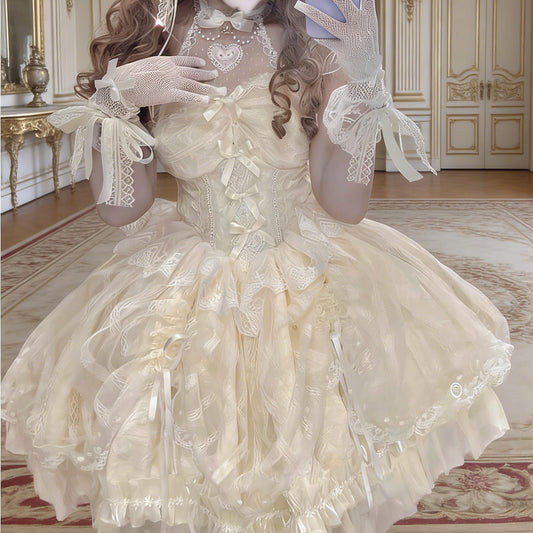 Bow Mesh Lace Lolita Dress SE23891