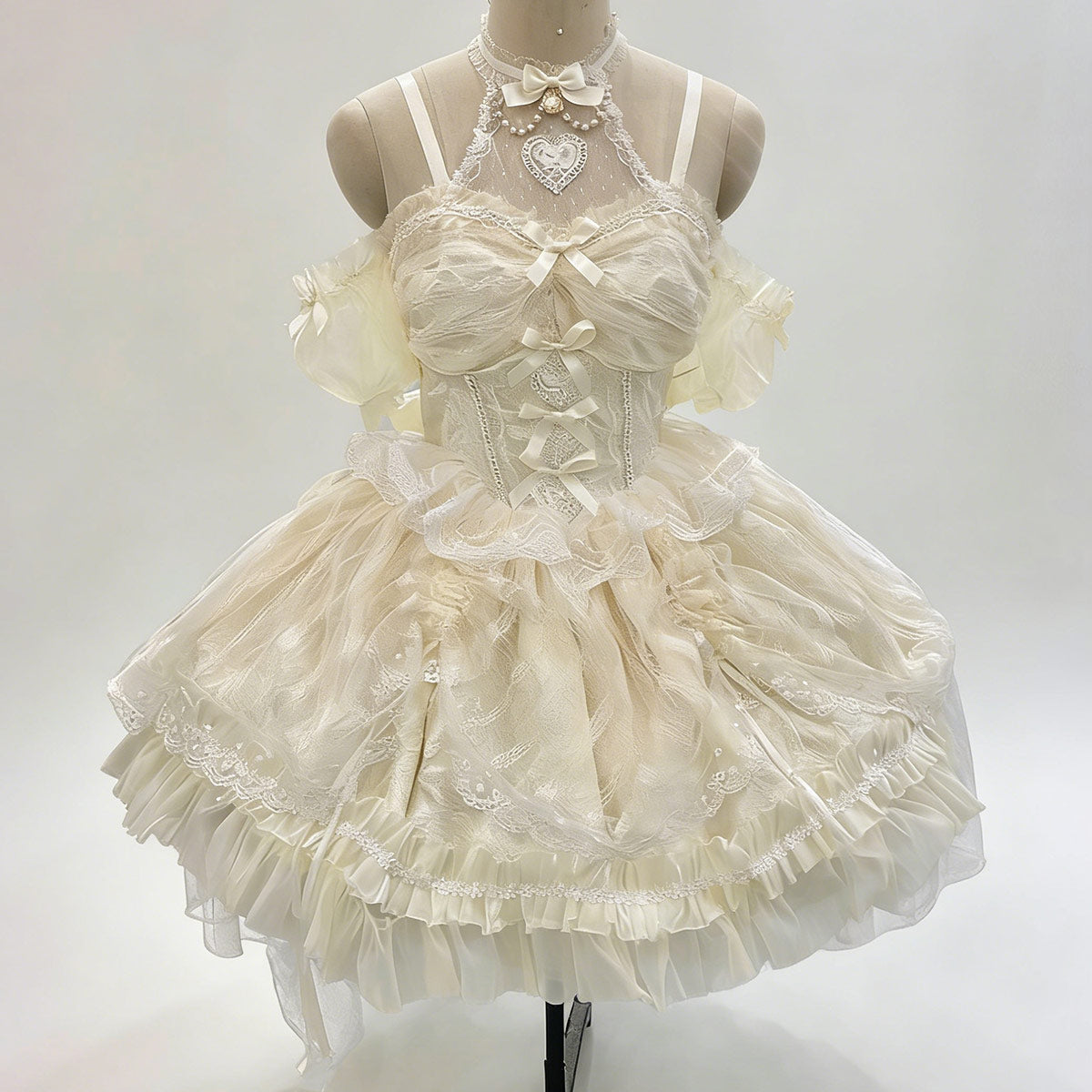 Bow Mesh Lace Lolita Dress SE23891