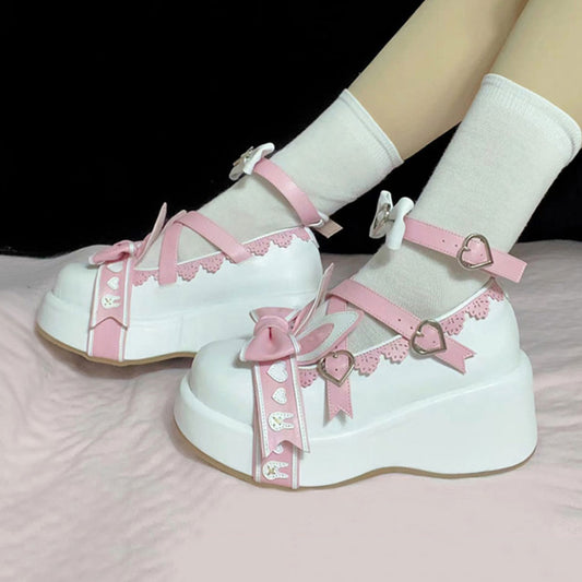 Bow Rabbit Ears Platform Shoes SE22985