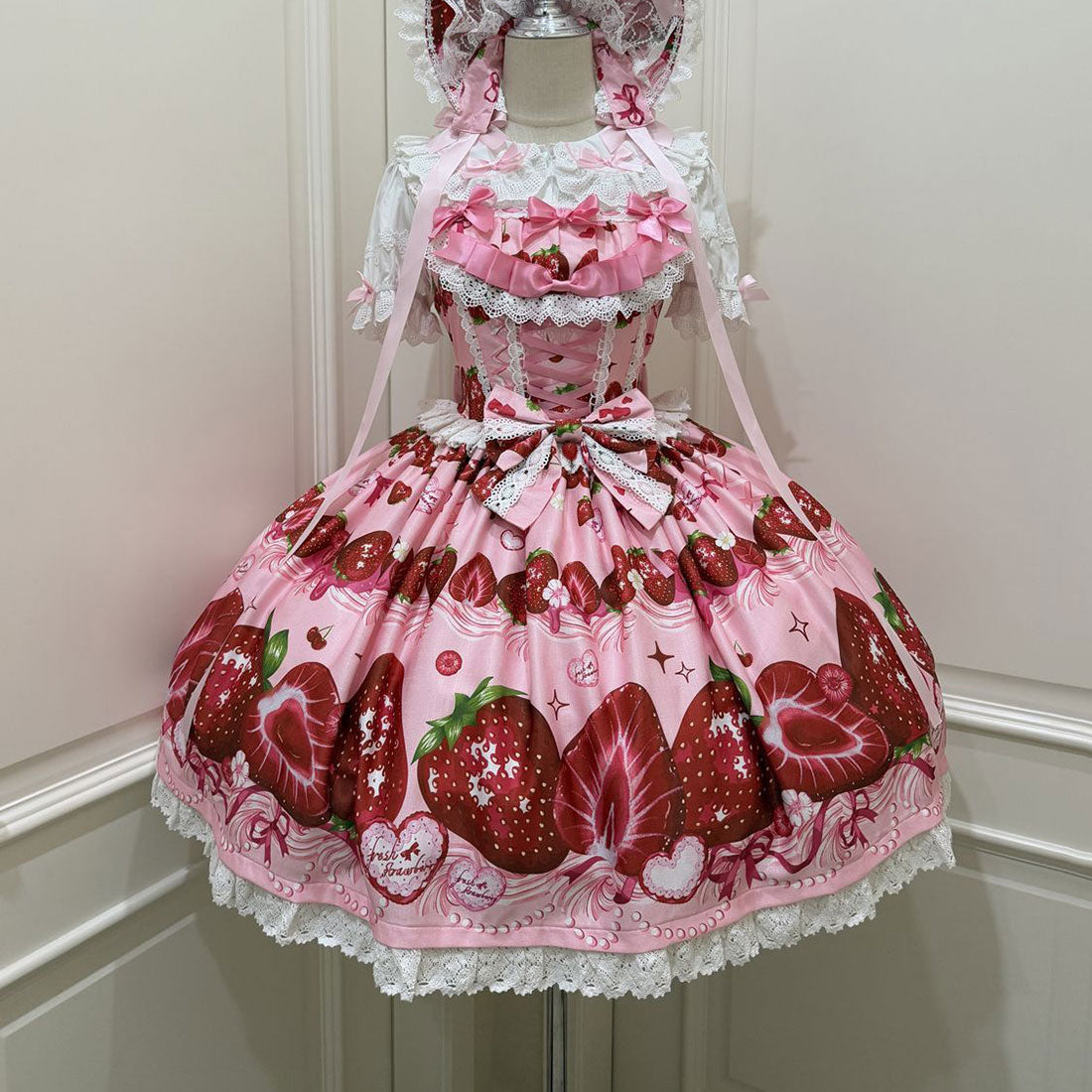 Bow Strawberry Dress SE23436