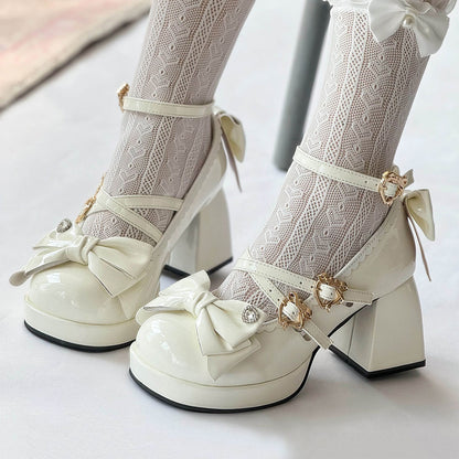 Bow With Thick Heels SE23179
