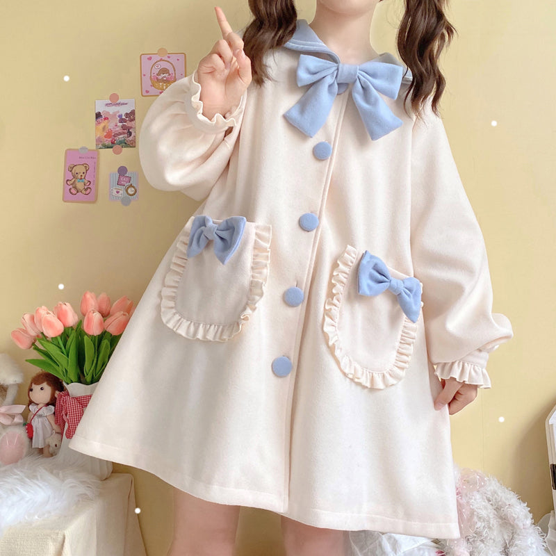 Bow Woolen Sailor Coat SE23754