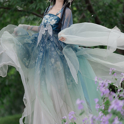 Butterfly Embroidered Flower Dress SE23515