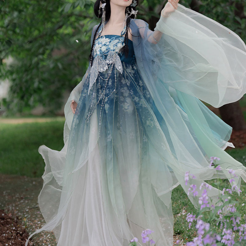Butterfly Embroidered Flower Dress SE23515