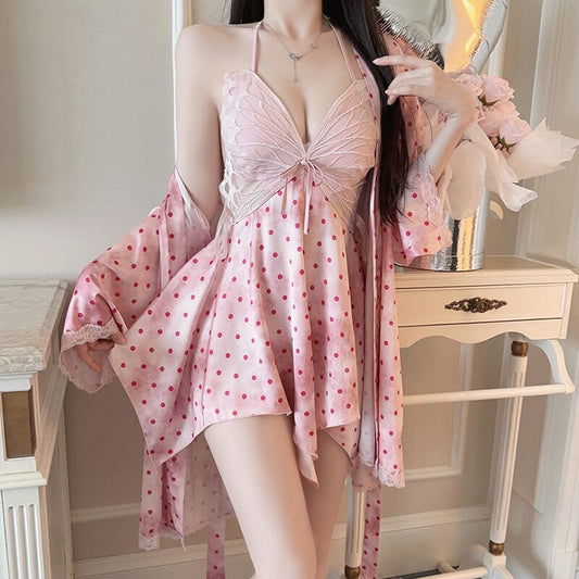 Butterfly Polka Dot Slip Dress Set SE23633