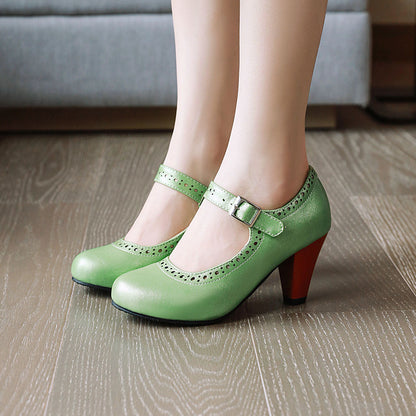 Candy Chunky Heels Shoes SE22872