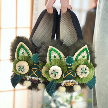 Cartoon Embroidered Tiger-head Shoes SE23586