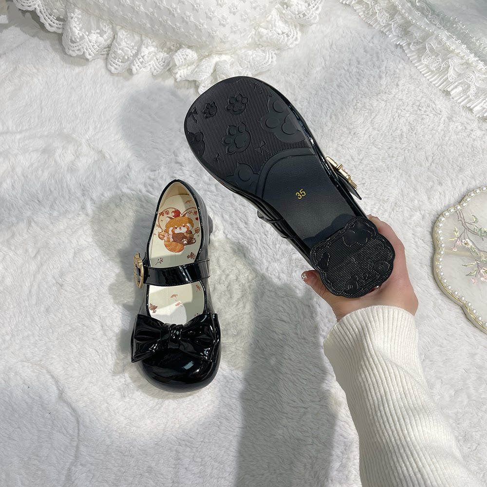 Cat Claw Bow Heel Shoes SE23916