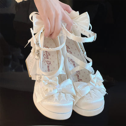 Cherry Blossom Bow Heel Shoes SE23798