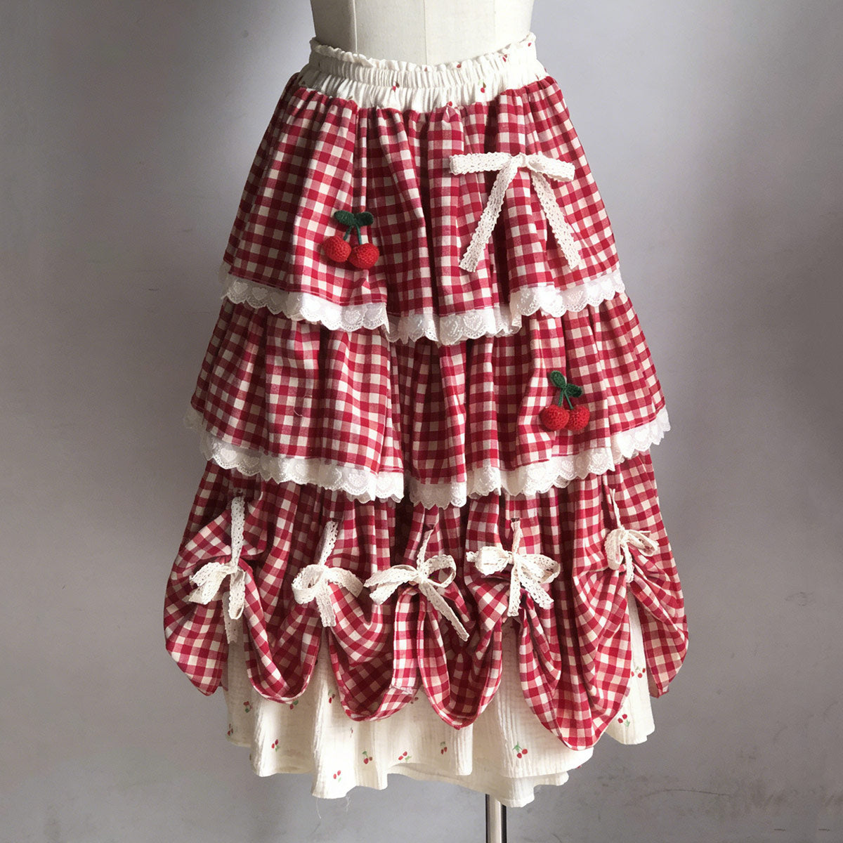 Cherry Plaid Skirt SE23927