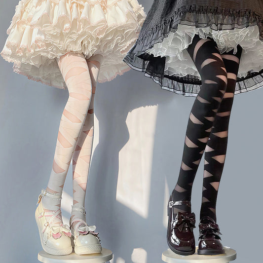 Crossed Strap Stockings SE23685