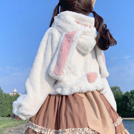 Cute Bunny Ears Hoodie Coat SE23000