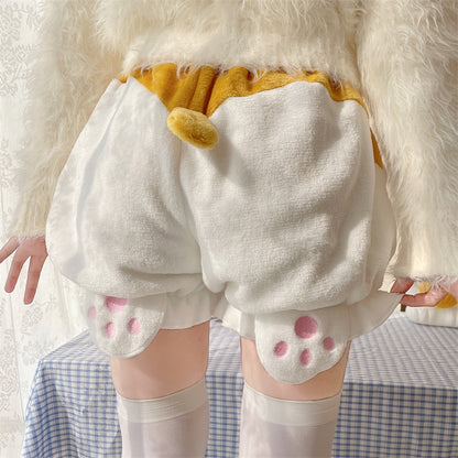 Cute Cat Paw Plush Shorts SE22950