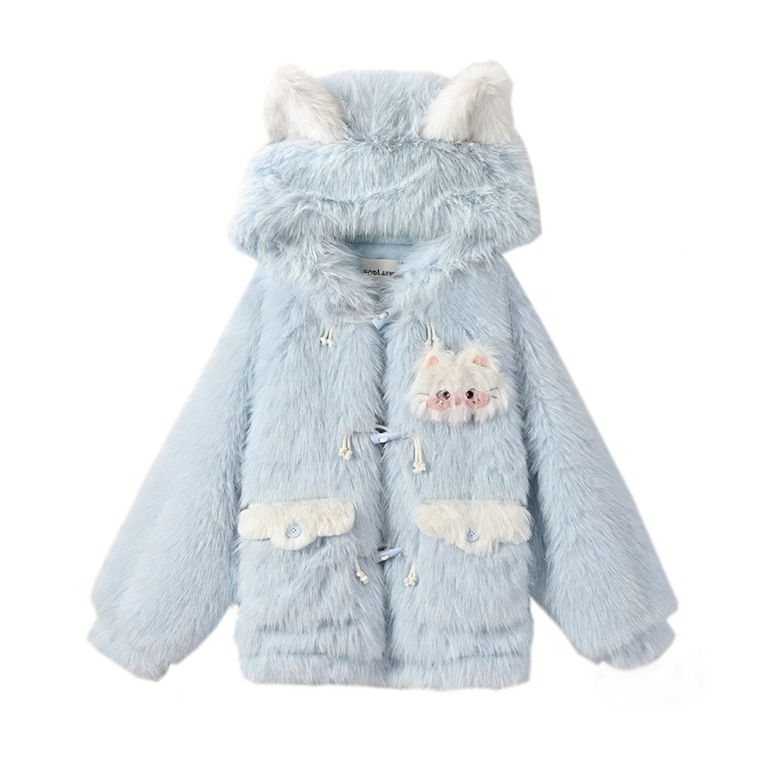 Cute Cat Plush Coat SE23817
