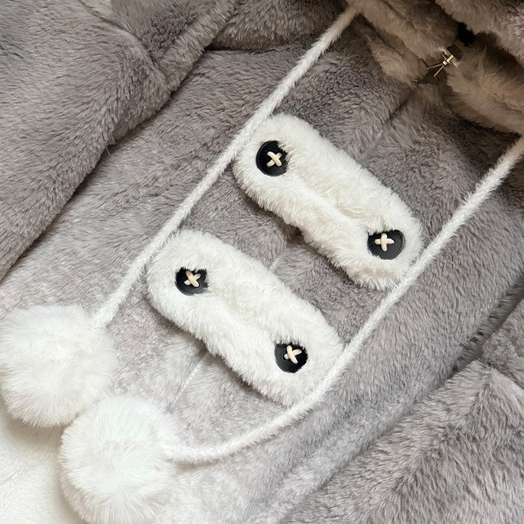 Cute Koala Plush Fluffy Warm Hoodie SE23847