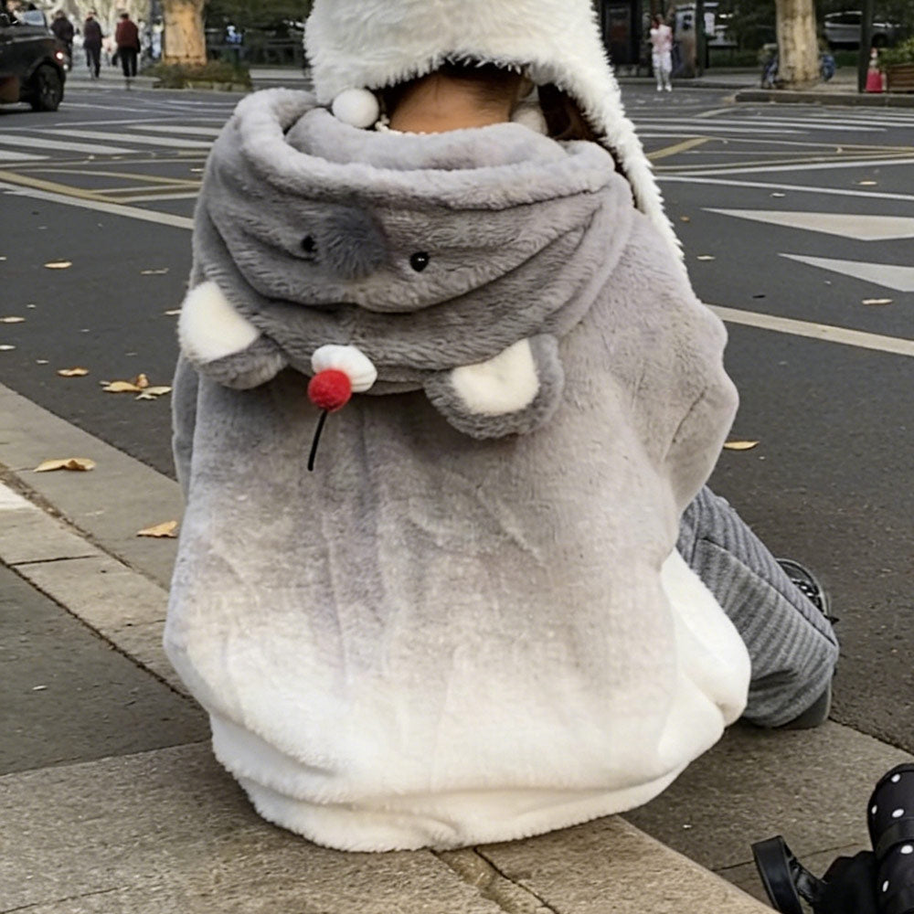 Cute Koala Plush Fluffy Warm Hoodie SE23847