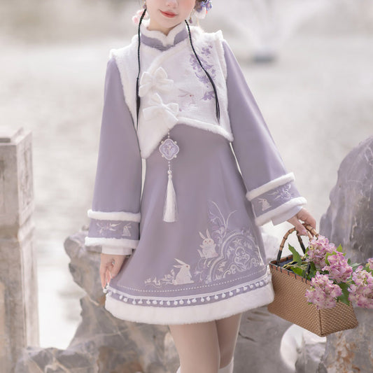 Cute Warm Rabbit Dress Set SE23007