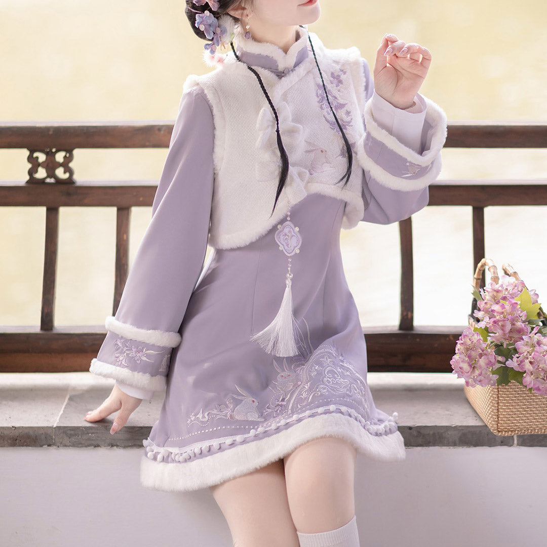 Cute Warm Rabbit Dress Set SE23007