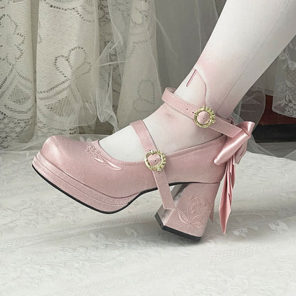 Elegant Bow Flower Shoes SE23494