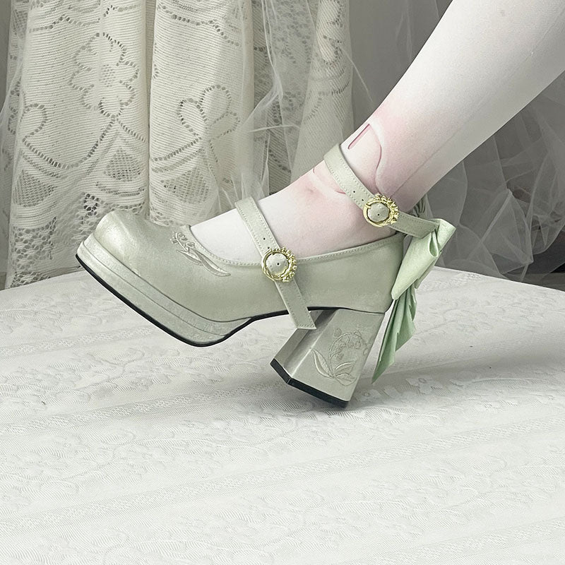 Elegant Bow Flower Shoes SE23494