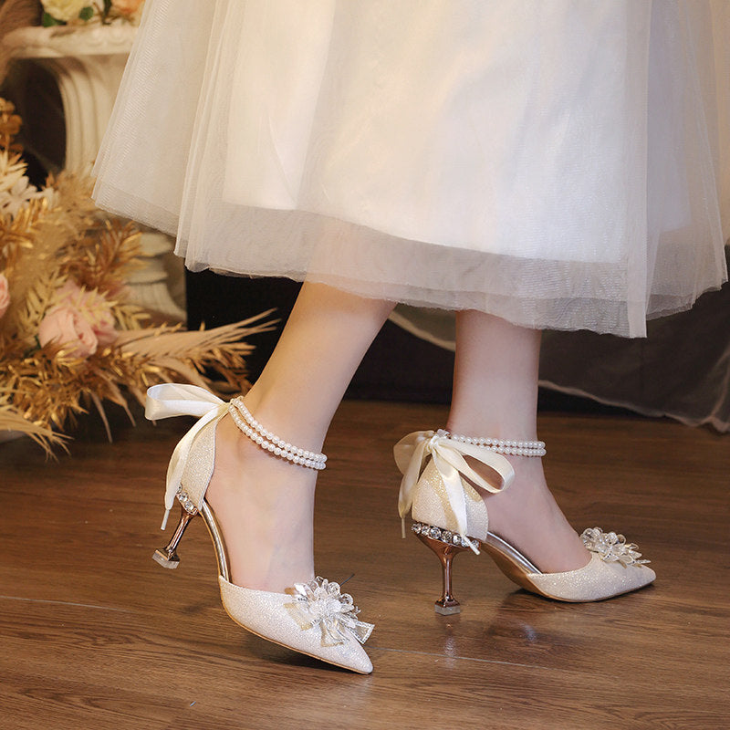 Elegant Bow Heel Shoes SE23943