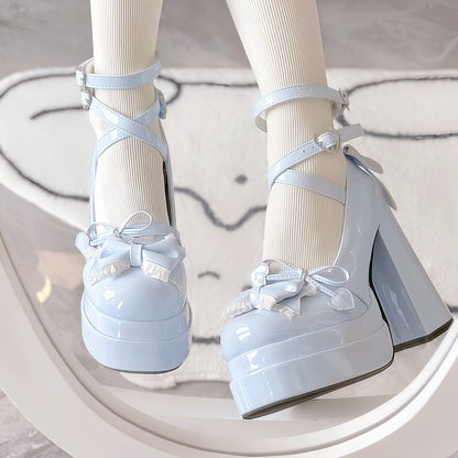 Elegant Bow Heels Shoes SE23770