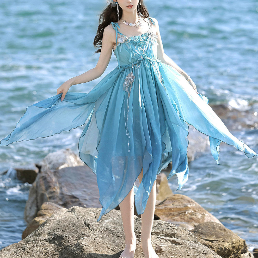 Elegant Fairy Cape Dress SE2375