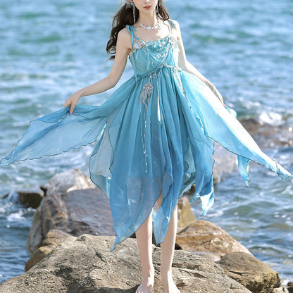Elegant Fairy Cape Dress SE2375