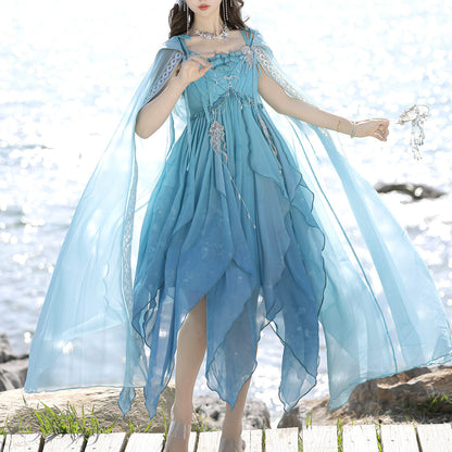 Elegant Fairy Cape Dress SE2375