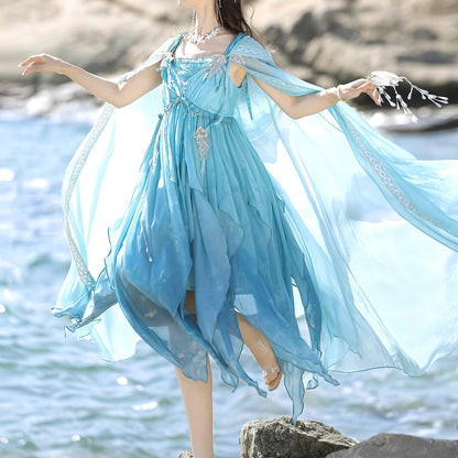 Elegant Fairy Cape Dress SE2375