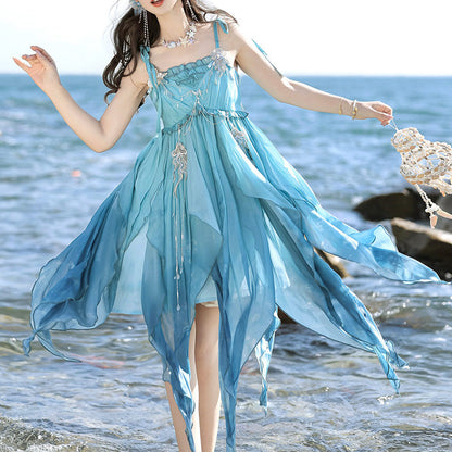 Elegant Fairy Cape Dress SE2375