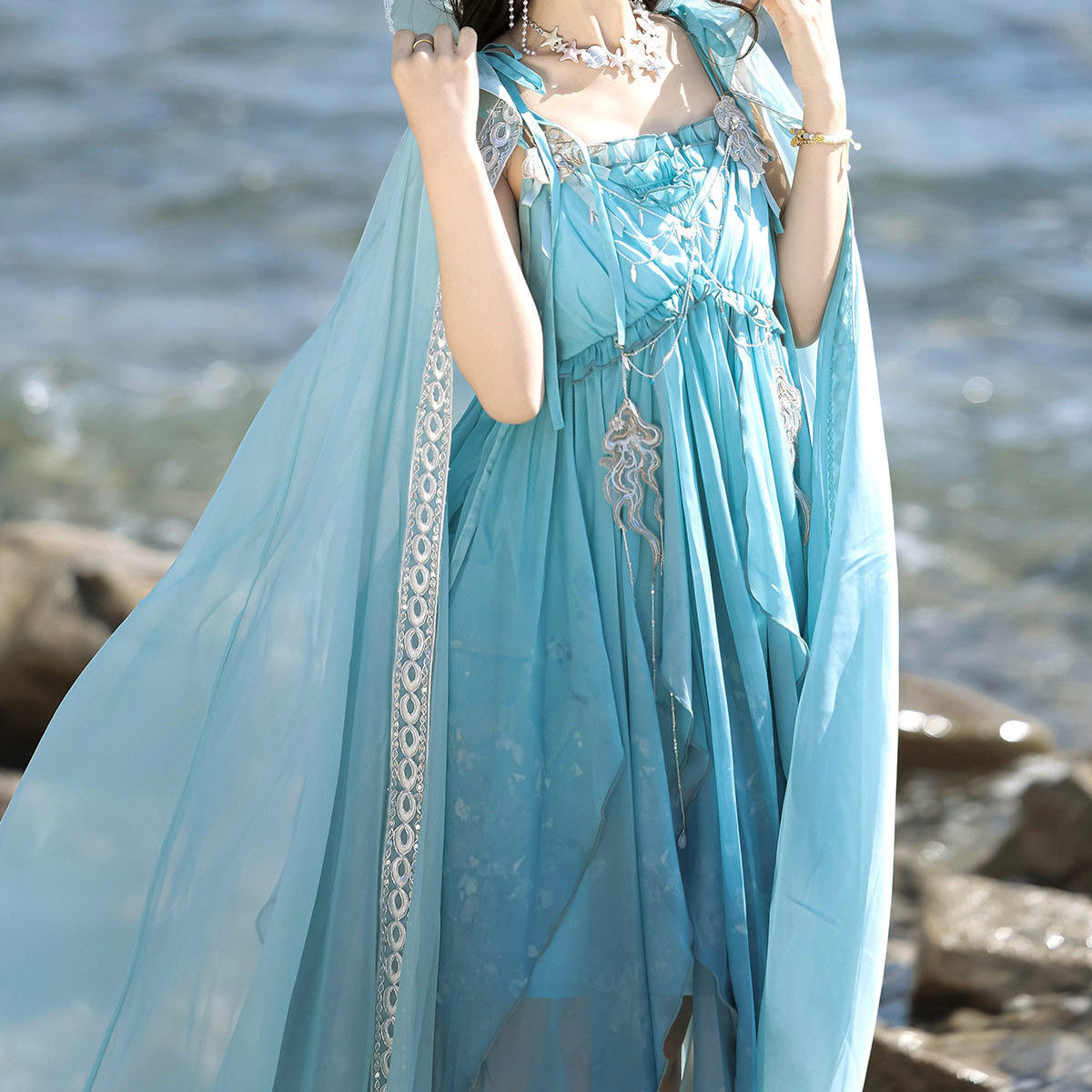 Elegant Fairy Cape Dress SE2375
