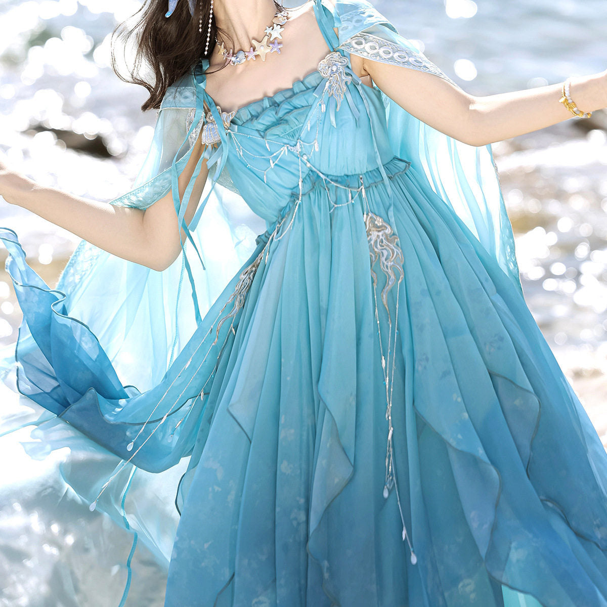 Elegant Fairy Cape Dress SE2375