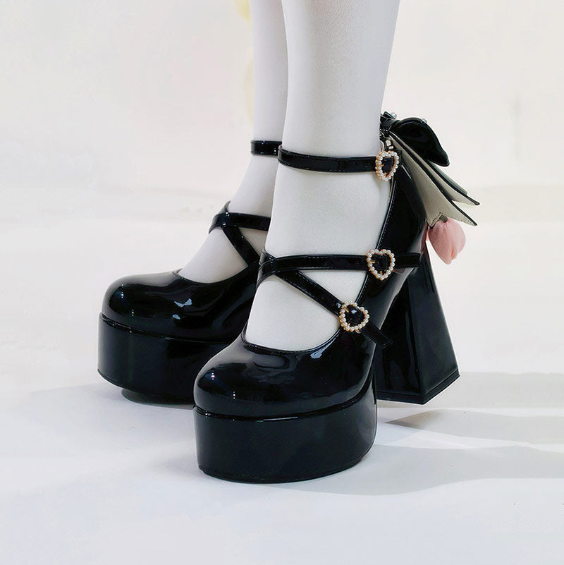 Elegant Flower Bow Heels Shoes SE23816