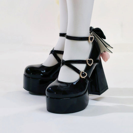 Elegant Flower Bow Heels Shoes SE23816