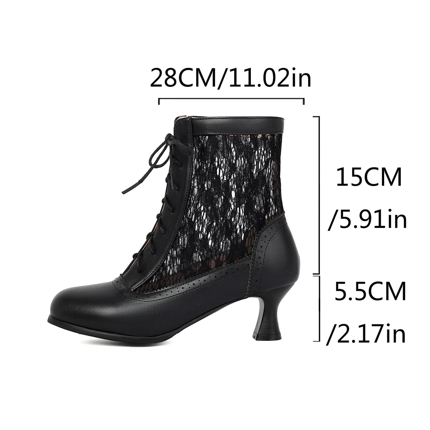 Elegant Lace Floral Short Boots SE23870