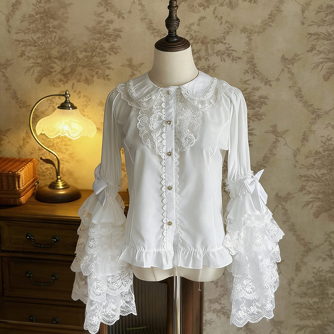 Elegant Lolita Long Bell Sleeve Blouse SE23855