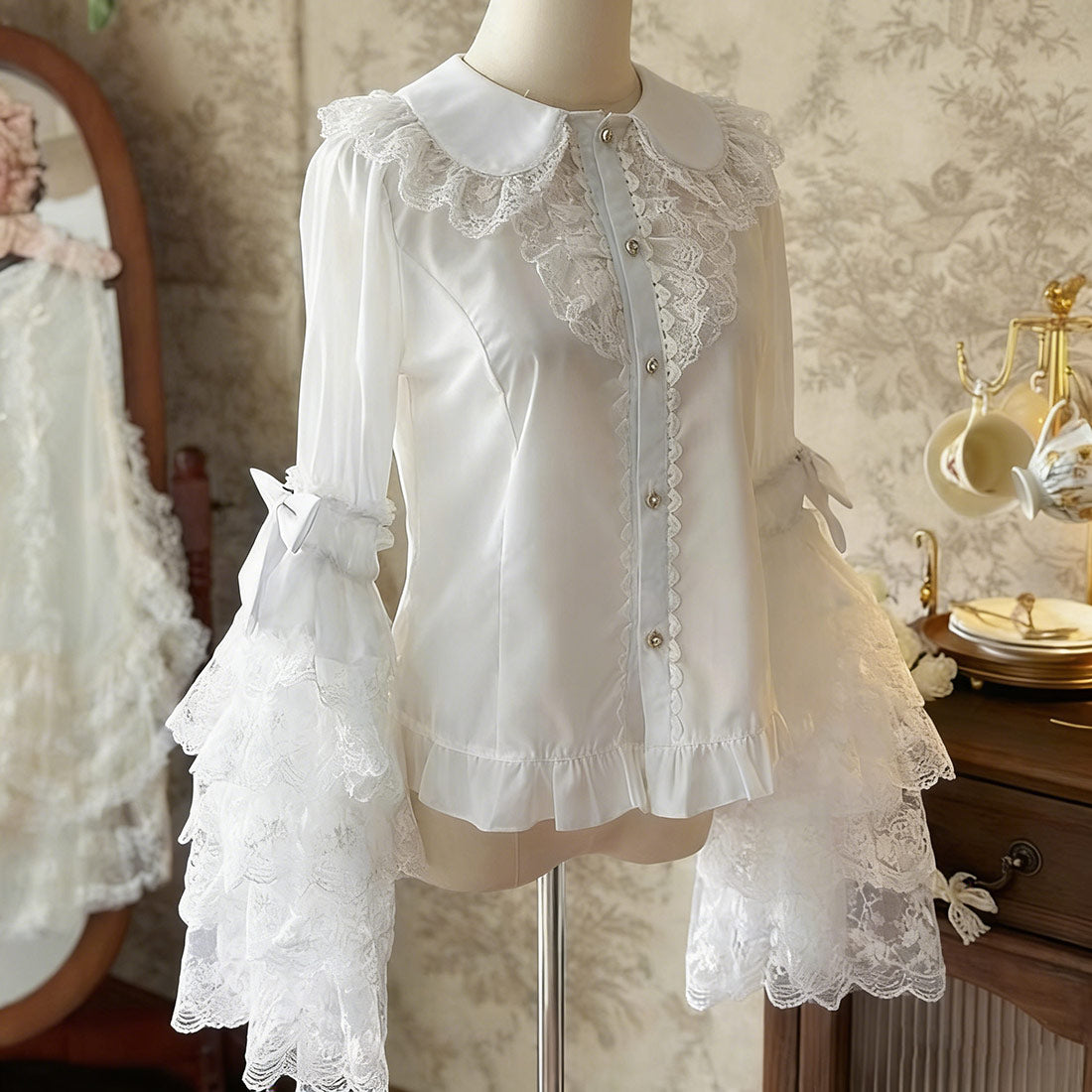 Elegant Lolita Long Bell Sleeve Blouse SE23855