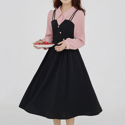 Elegant Shirt Slip Dress SE22911