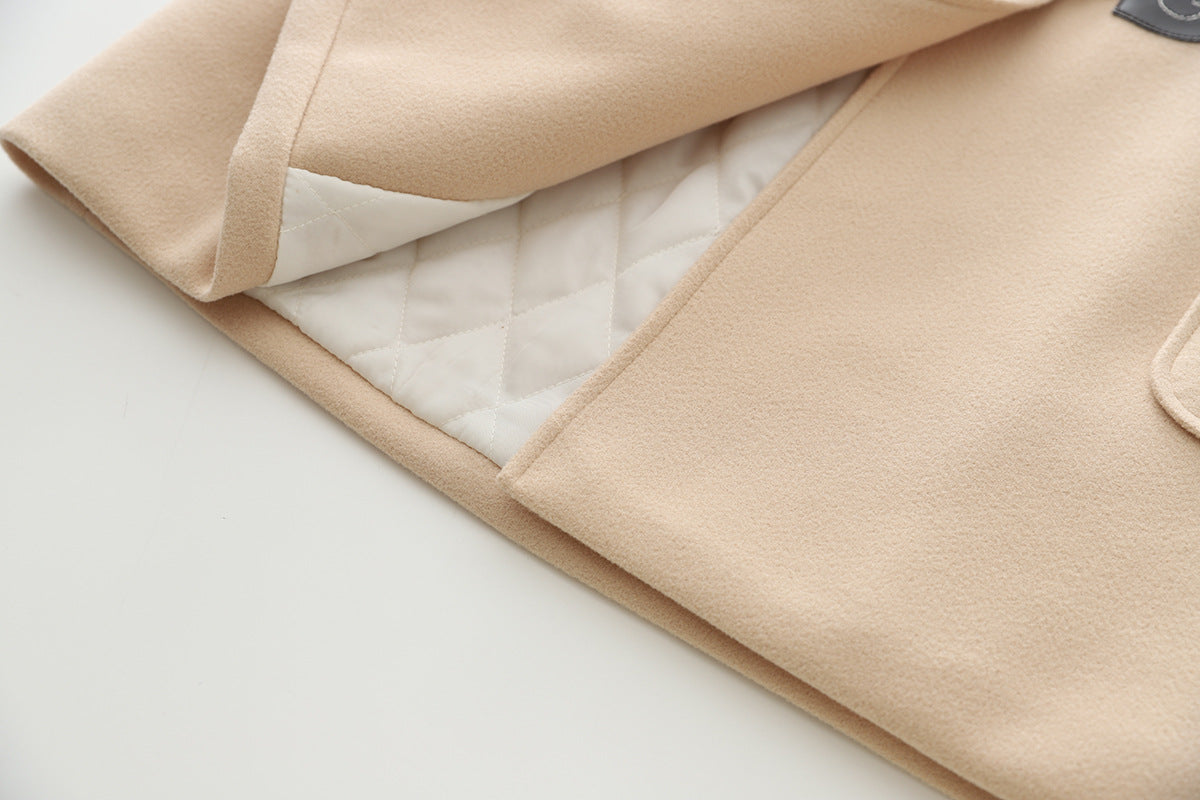 Embroidered Bear Woolen Hooded Coat SE23819