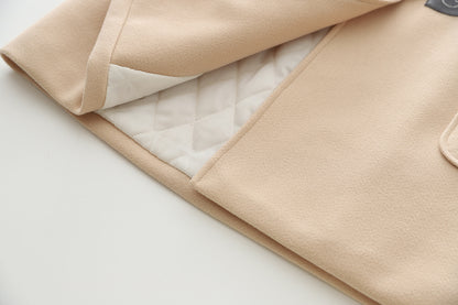 Embroidered Bear Woolen Hooded Coat SE23819