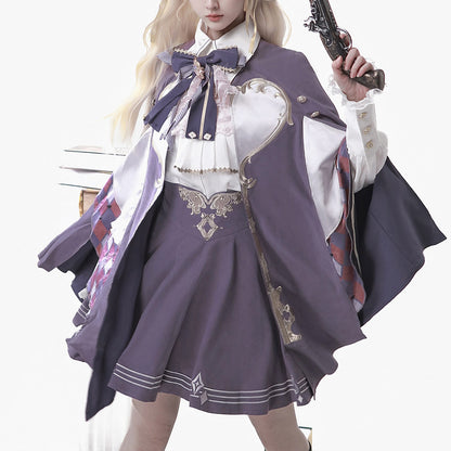 Embroidery Bow Purple Lolita Set SE23843