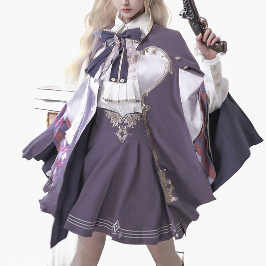 Embroidery Bow Purple Lolita Set SE23843