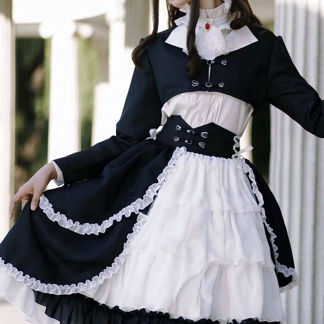 Floral Blouse Lace Skirt Set SE23095