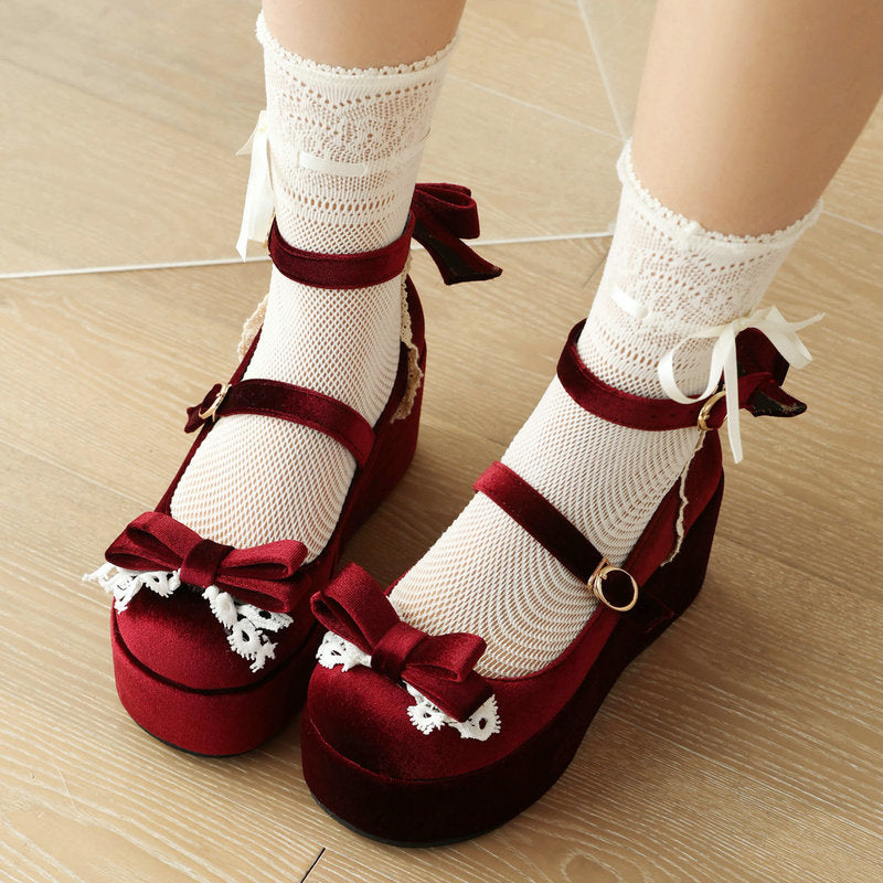 Floral Bow Platform Shoes SE23159
