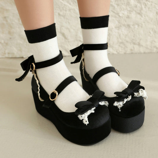 Floral Bow Platform Shoes SE23159