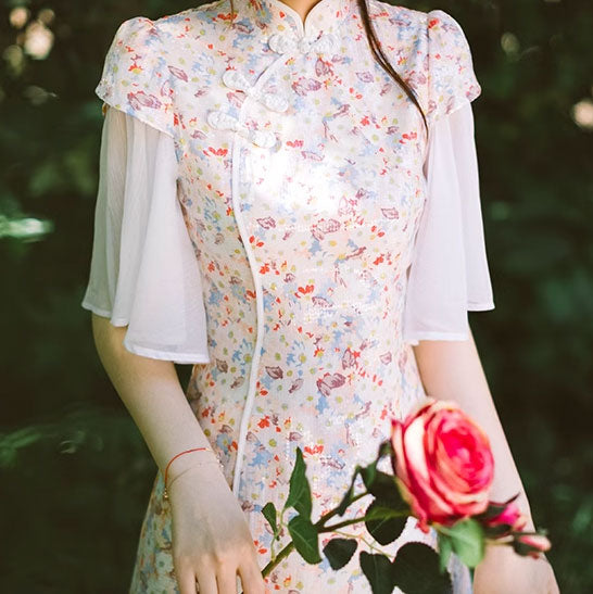 Floral Cheongsam Dress SE22727