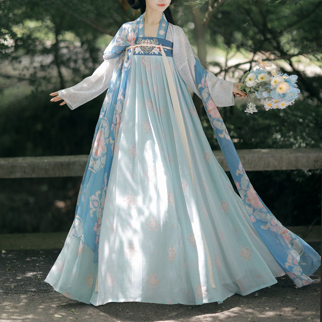 Floral Embroidery Hanfu Dress Set SE22720