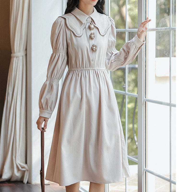 Flower-decorated Elegant Dress SE23727